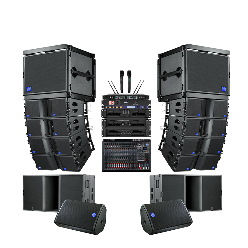Chordio La-210 Passive Dual 10 Inch PA Church Sound System Outdoor Professional Audio Line Array Speaker for Party DJ