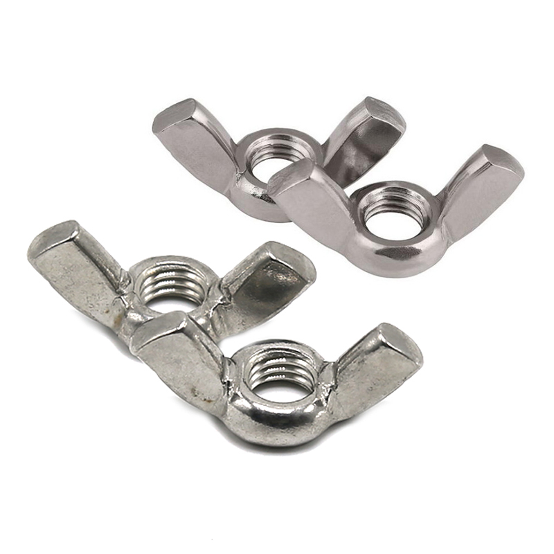 M6 DIN315 Stainless Steel 304 316 Carbon Steel Grade 4.8 8.8 10.9 Zinc Plated Wing Bolts Monel K-400 Alloy Steel Wing Nuts