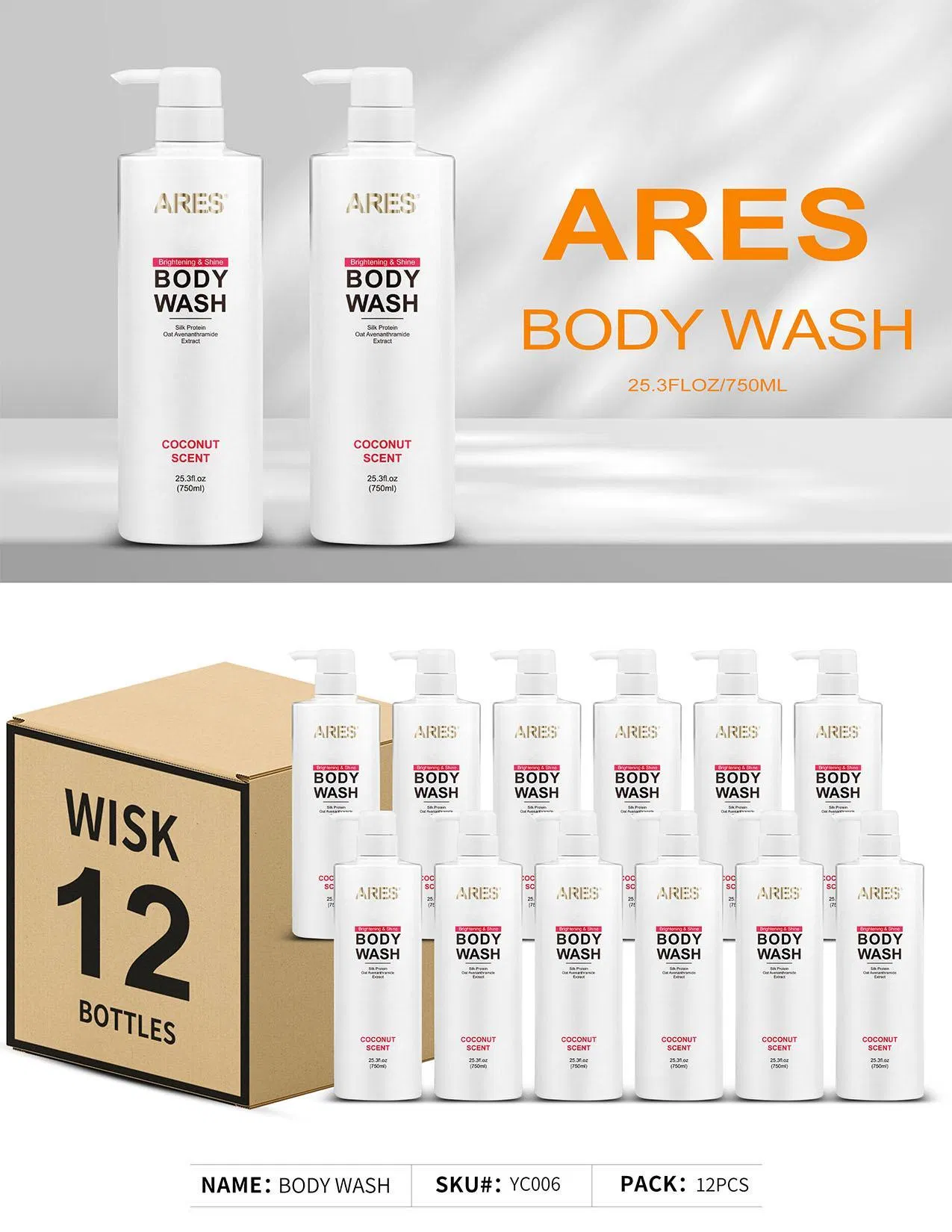 OEM/ ODM Moisturising Bath Body Wash Private Label Customize Scented Body Shower Gel