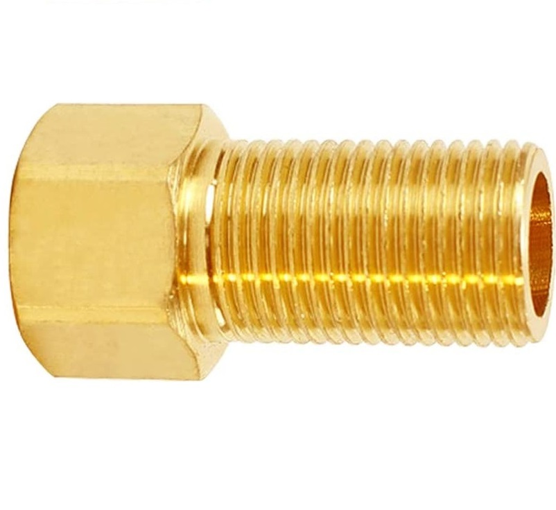 40mm 50mm 60mm 100mm Brass Pipe Fitting 1/2" Female Male Pipe Connector Hex Bushing Adapter Nipple Extension
