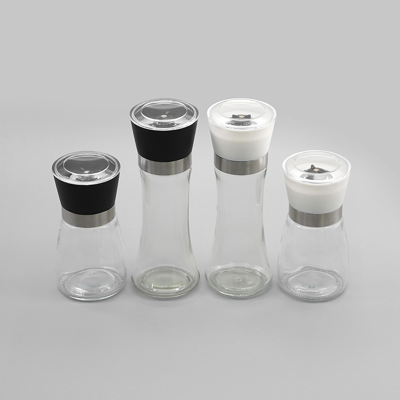 180 200g Original Kitchen Manual Glass Bottles Plastic Stainless Steel Ss Sea Salt Pepper Spice Adjustable Ceramic Seasoning Mill Shaker Grinder