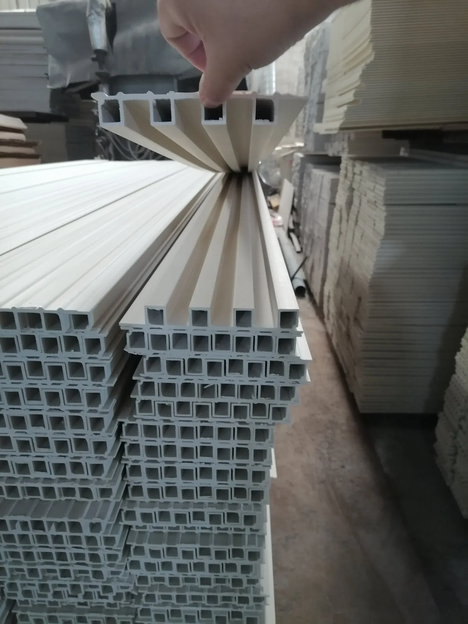 High Quality Co-Extrusion WPC Fluted Wall Panels Wood Plastic Composite