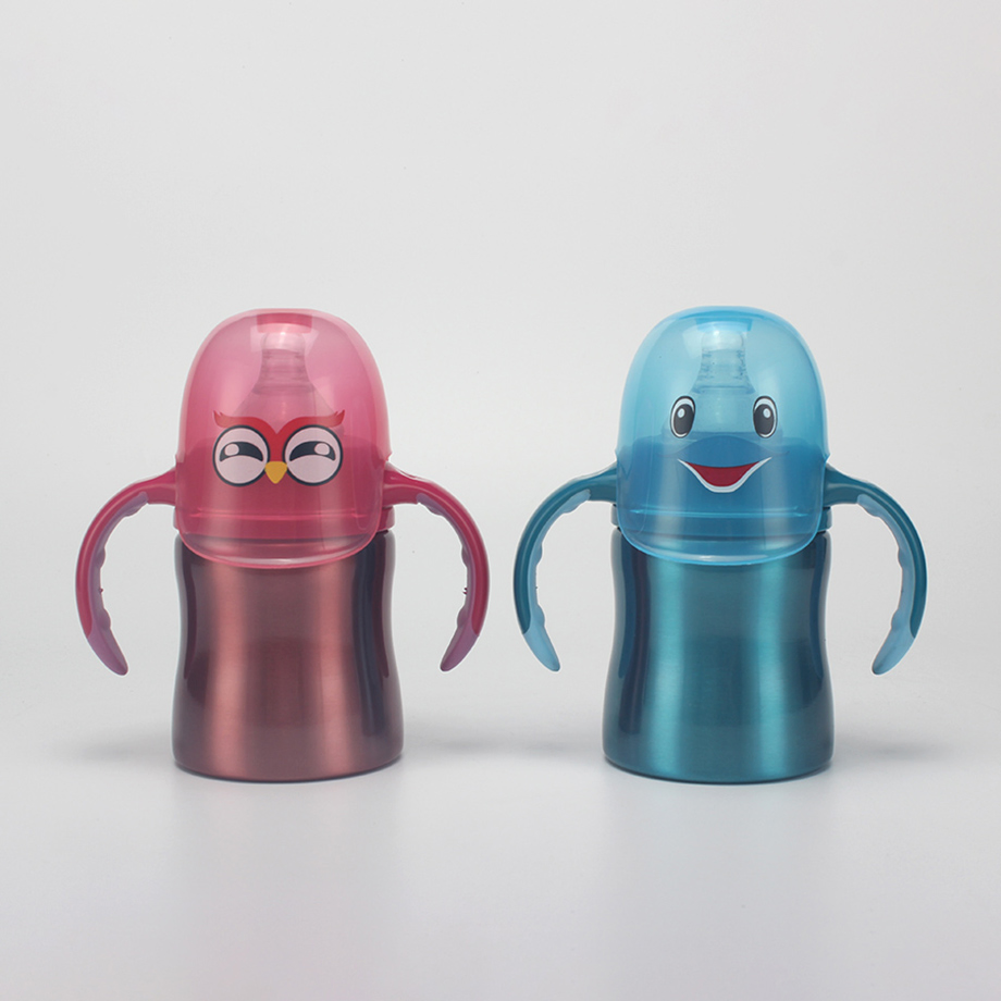 Wide Neck Single Stainless Steel 240ml Baby Bottle Organic Feeding Bottle