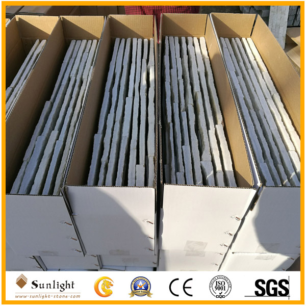 Natural Pure White Quartzite Culture Stone for Wall Cladding Decoration