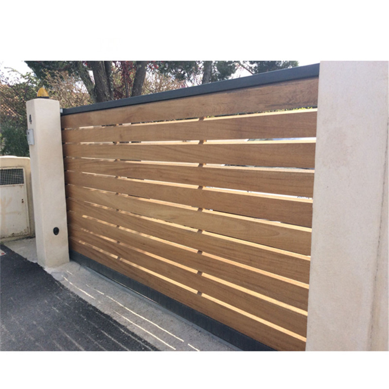 Wood Grain Aluminum Gate Sliding Gate Louver Gate Automatic Gate