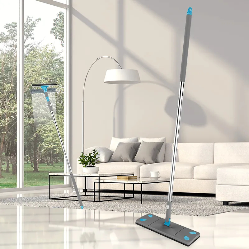 Household Cleaning Kit Flat Mop Window Squeegee Duster Sweeper Floor Brush Multi-Function Flexible
