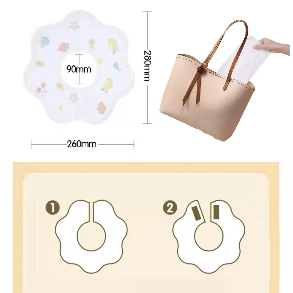 Wholesale Gauze Saliva Towel Infant Fabric Children Flower Bib Petals Baby Bib