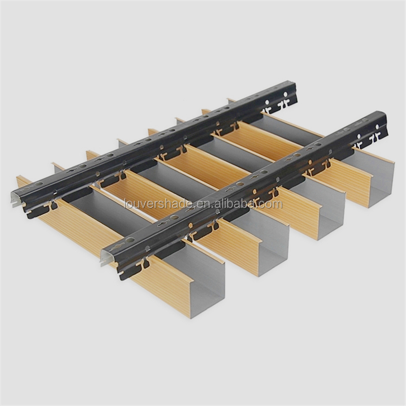 U-Shaped Aluminum Slat Ceiling Aluminum Baffle Ceiling Virtual