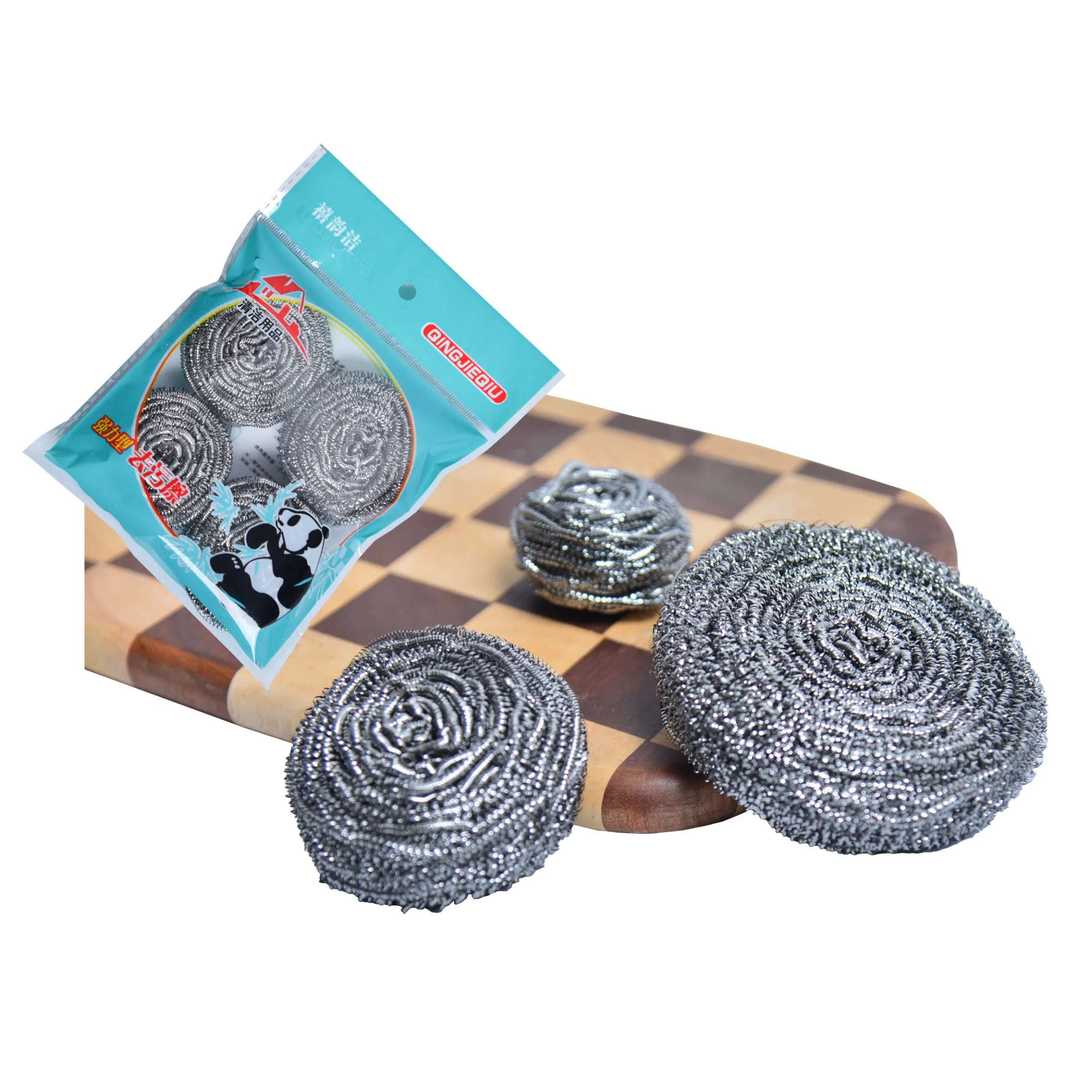 Factory Wholesale 410 Stainless Steel Sponges Scrubbing Cleaner Steel Wool Scrubber