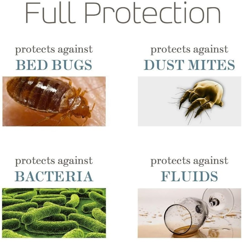 China Price Premium Cotton Terry Quilted Waterproof Bed Pillow Cover with Zipper