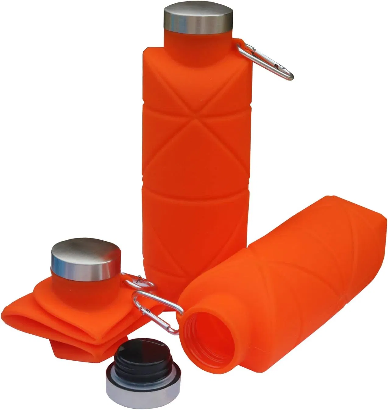 Складная силиконовая бутылка для воды, спортивная, дорожная