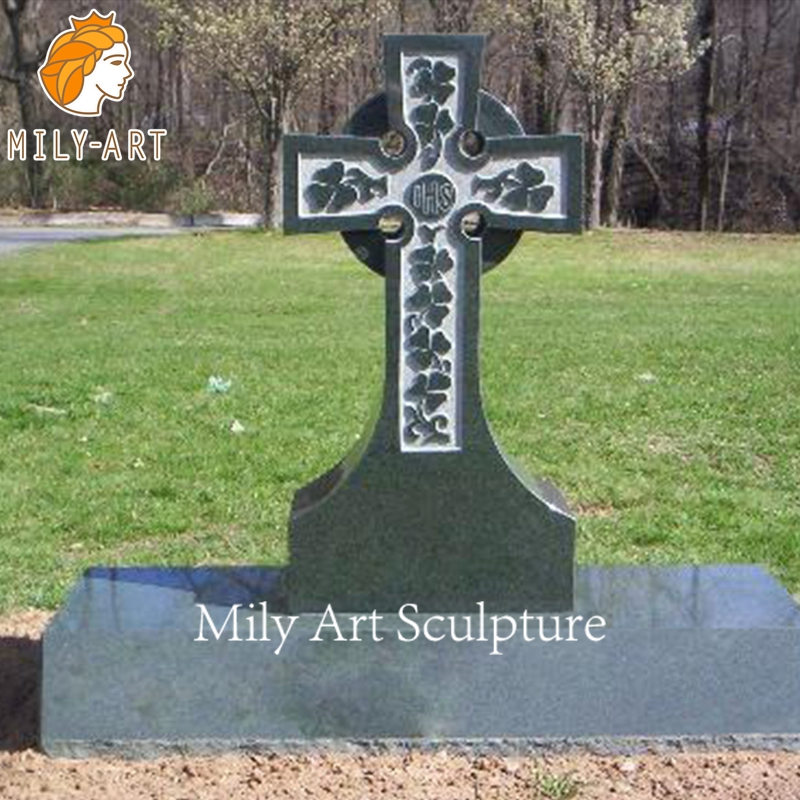 Customized Garden Natural Granite Cross Tombstones