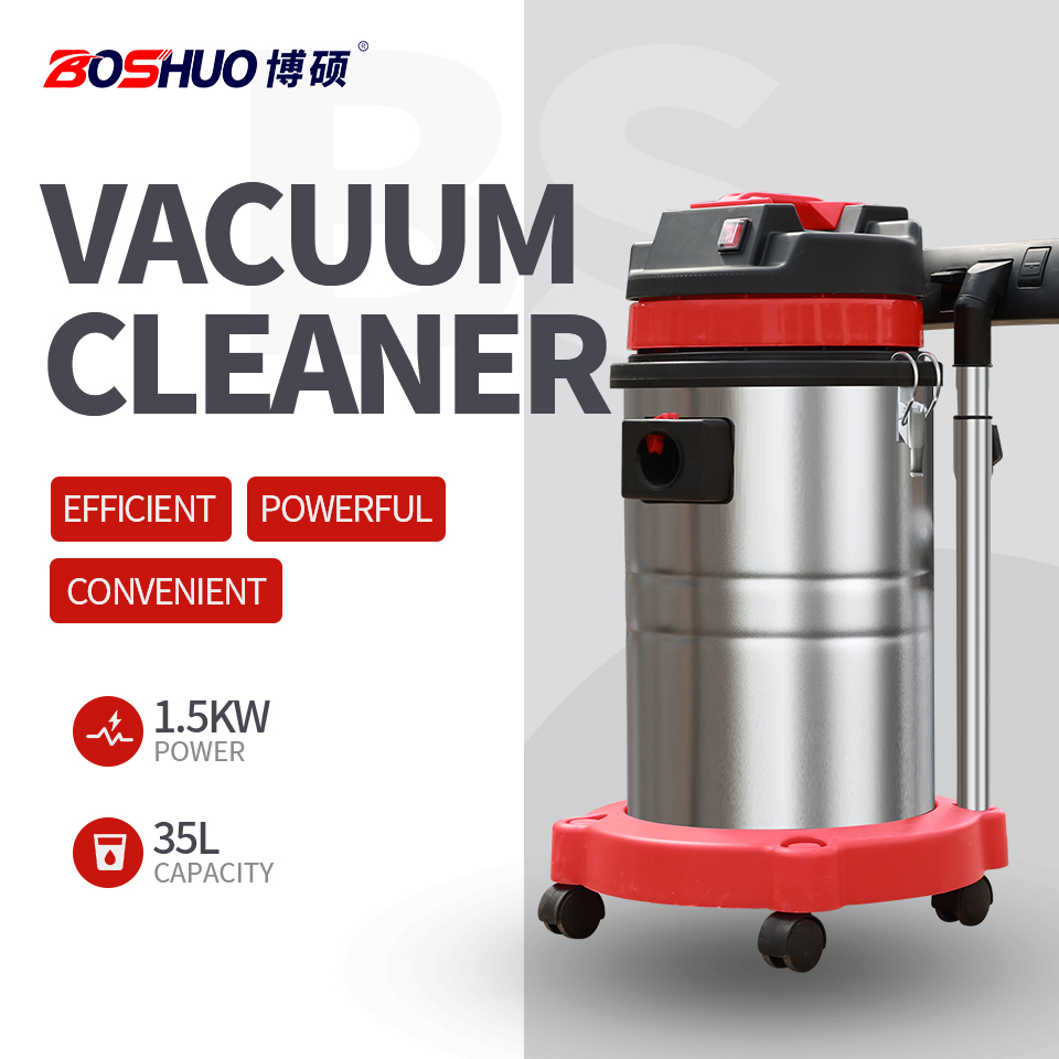110V Compatible BS/35 1500W 35L Vacuum Cleaner 53L/S Airflow for Solar Panel Installation Site Debris Removal