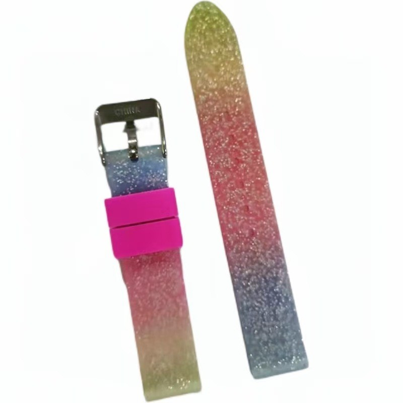 Outdoor Sports Silicone Watch Strap, Suitable for 16mm Watches, Unisex, Intelligent, Youthful Sports Watch Strap