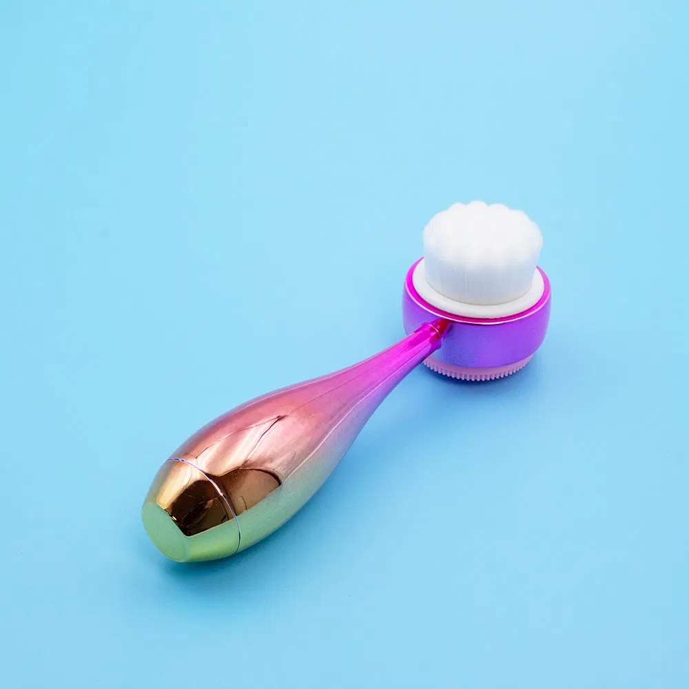 New Bowling Ball-Shaped Facial Cleansing Brush with Electroplated Silicone Cleansing Tool