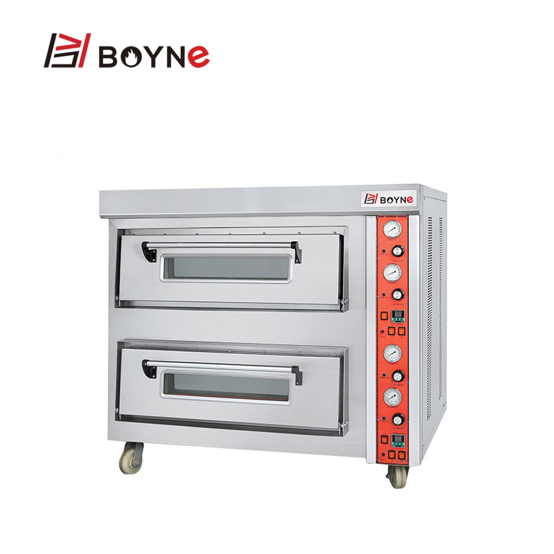 Stainless Steel Commercial Gas Two Deck Pizza Baking Oven