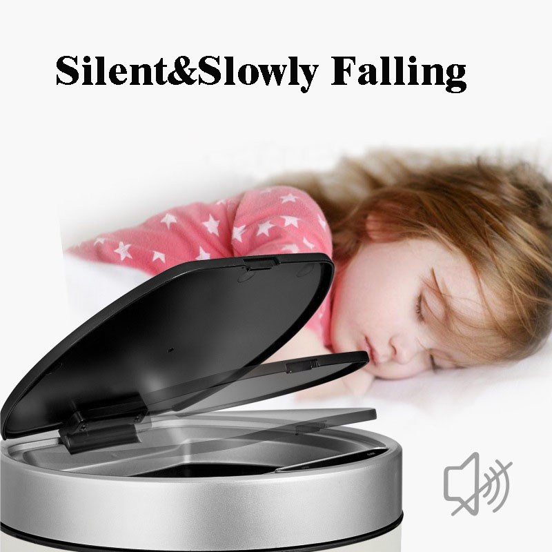 Hot Sell Smart Waste Bin 10L Hands Free Infrared Sensor Automatic Cover Trash Can Household Living Room Usage