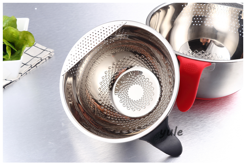 Hot Sale Fruit Wash Tool Staninless Steel Multi-Function Kitchenware for Rice Washing