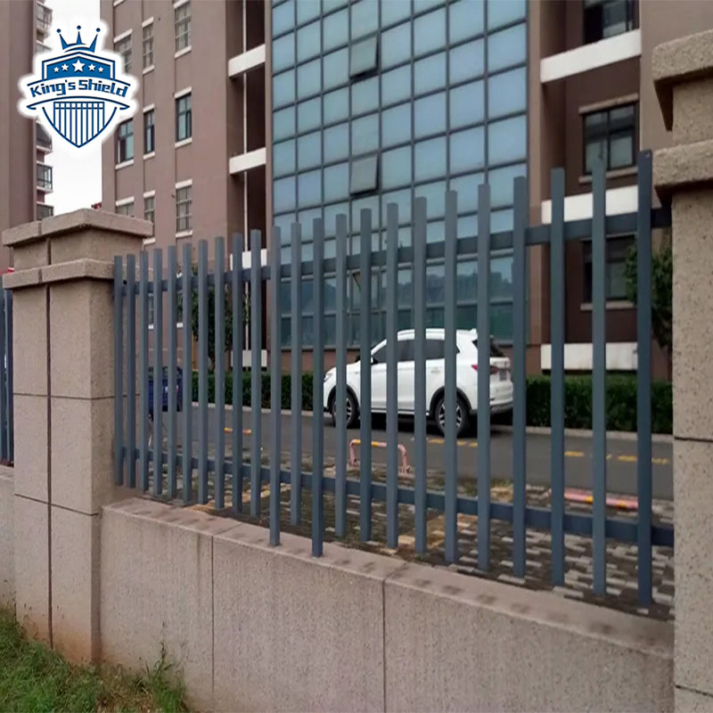 Modern Decorative Powder Coated Black Garden Metal Slat Aluminum Blade Fence Panels