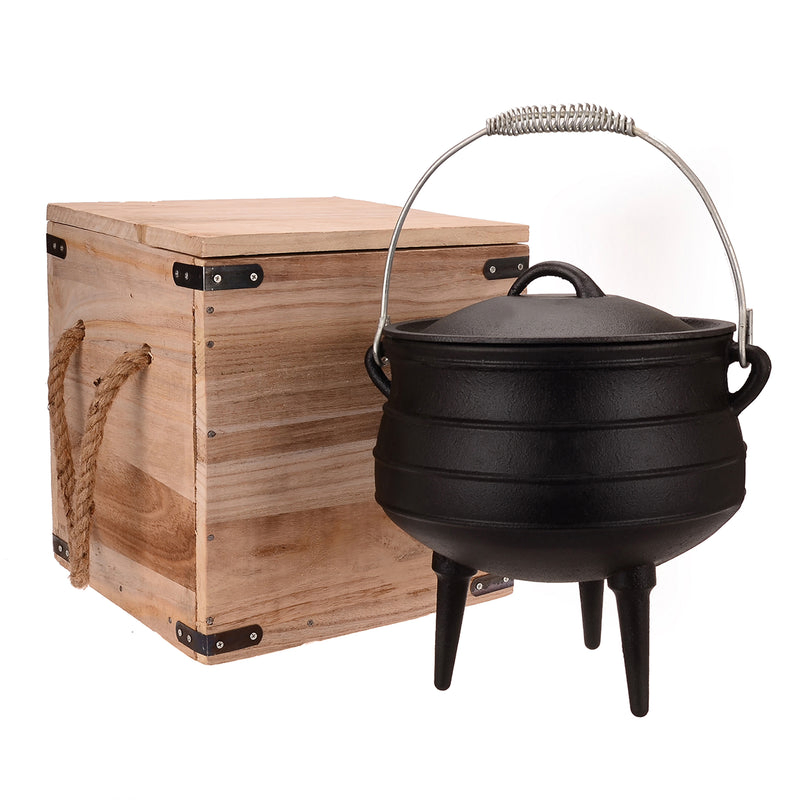 Camping Outdoor Cookware 20/24/26cm Custom Size Cast Iron Cookware Potjie Pot Cauldron South African Pot with 3 Legs