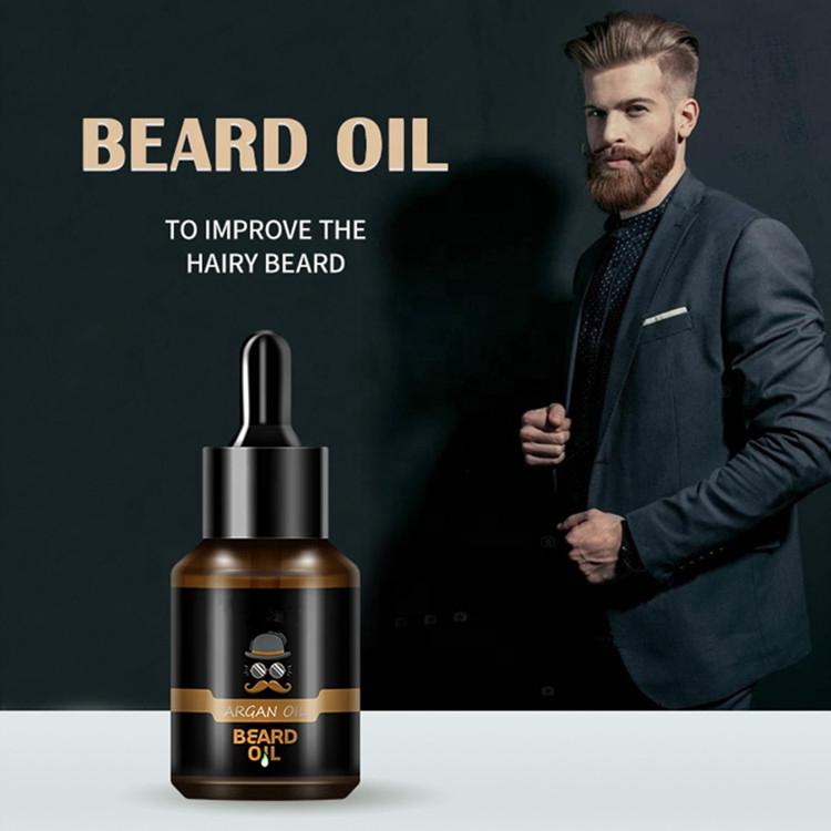 Natural Argan Oil Beard Growth Serum Oil Moisturizing Nourishing for Men