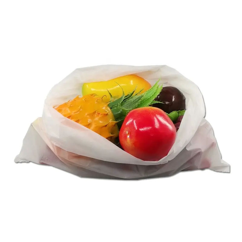 Custom Compostable Food Fruit Packaging Supermarket Grocery Shopping Bag Biodegradable Produce Bags on Roll