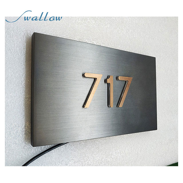 Metal Door Number Signage Board Room Number Board, Wall Mounted Number Plate