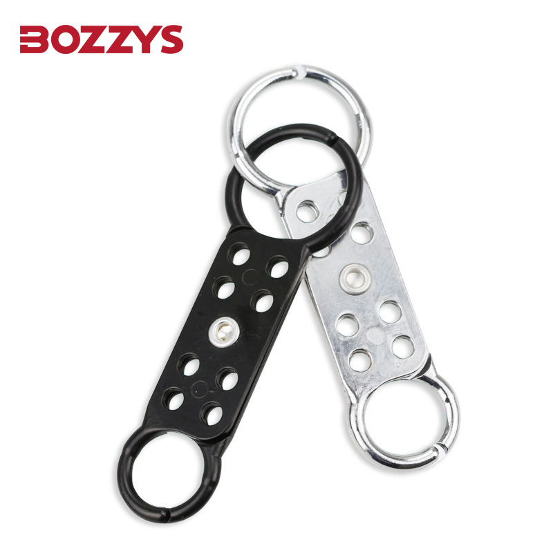 Silver Aluminum Alloy Double-End Jaw Hasp Lockout with 8 Keyholes