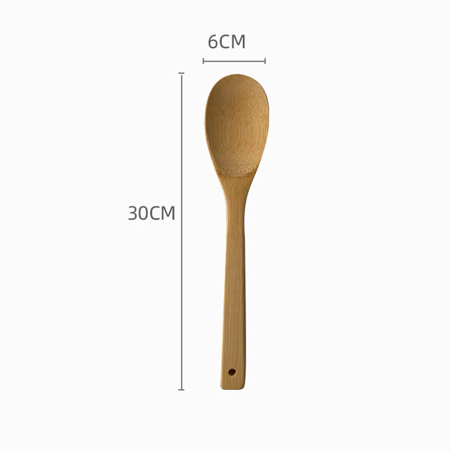 Eco-Friendly Natural Bamboo Spatulas Wooden Cooking Utensils with Laser Pattern