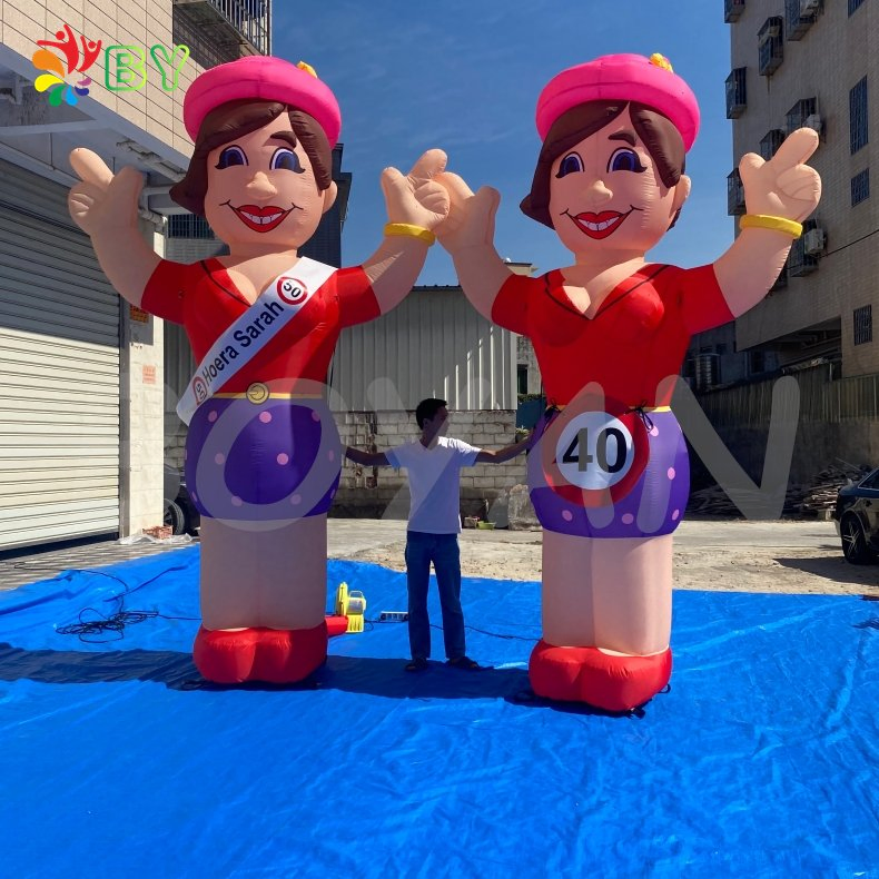 New Design Beautiful Girl Balloon Outdoor Oxford Cloth Inflatable Sarah Balloon for Decoration