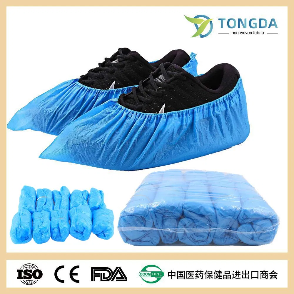 Best Quality Surgical Shoe Cover White CPE Disposable Blue Shoe Covers