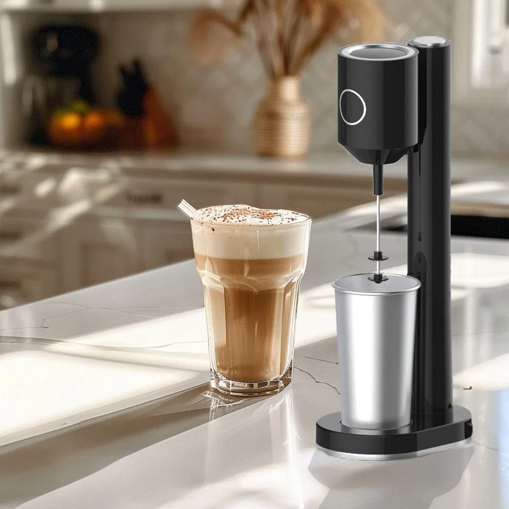 Premium Electric Desktop Milk Frother for Creamy Coffee