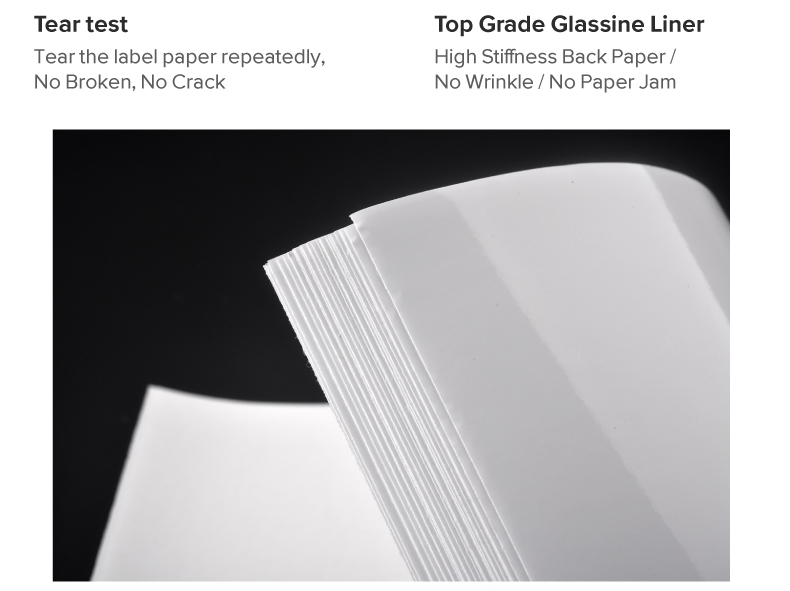 Rightint Glassine Carton A4, OEM Vinyl Labels Self Adhesive Paper