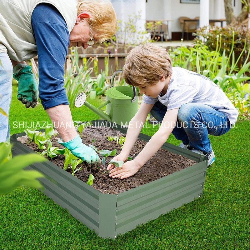 Outdoor Herb Large Planter Galvanized Raised Gardening Beds