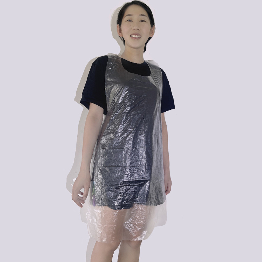 Easy to Wear and Use Waterproof Customized White Transparent Disposable PE Apron for Food Industry