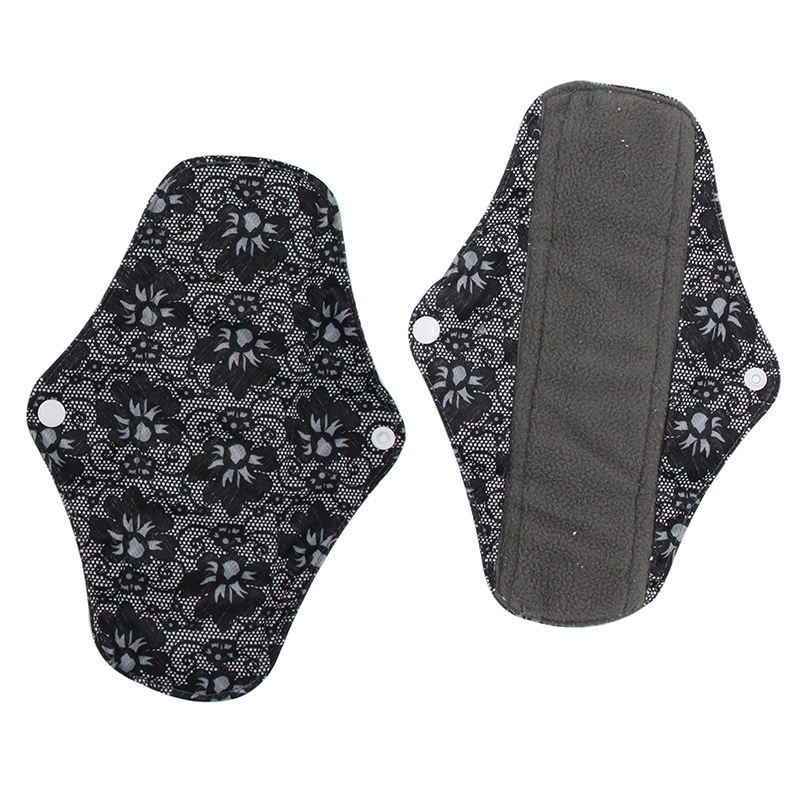 Washable Sanitary Pad, Menstrual Napkins, Waterproof Bamboo Charcoal Sanitary Pad