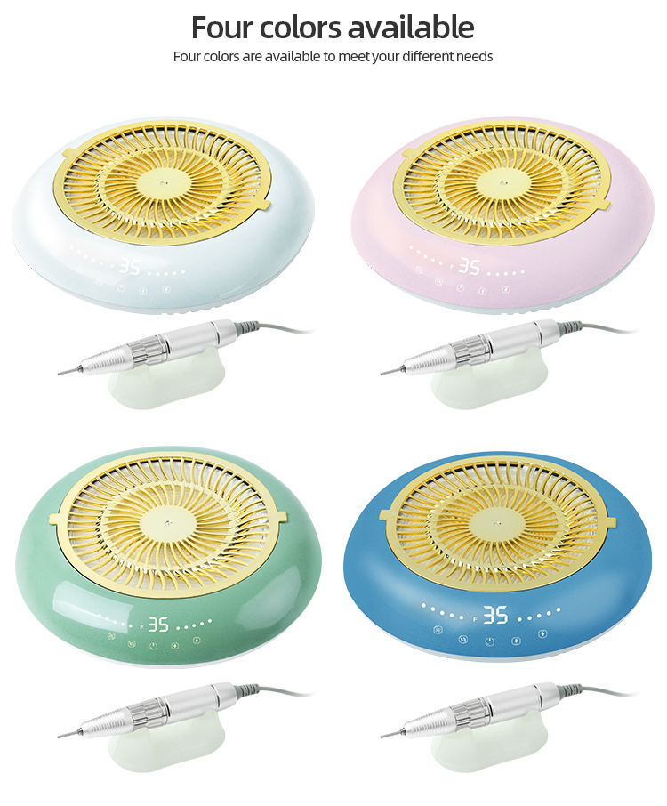 Beauty Salon Nail Dust Collector with Nail Drill 35000rpm Low Noise