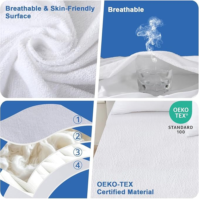 100% Breathable Waterproof Mattress Protector