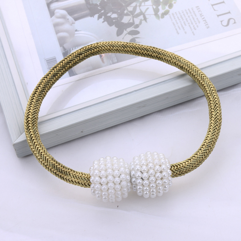 Curtain Pearl Magnetic Buckle Magnet Straps Curtain Accessories Home Textile Accessories Lace