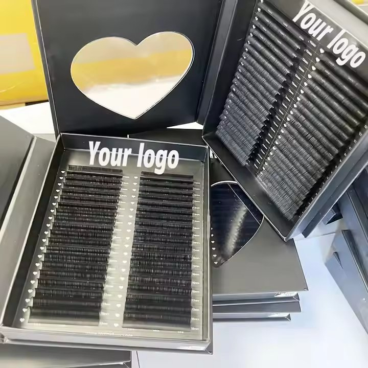 Lash Supplier 0.03 0.05 0.07 Cashmere Custom Logo Lash Extensions Soft Dark Fluffy Volume Individual Easy Fan Lash Extension