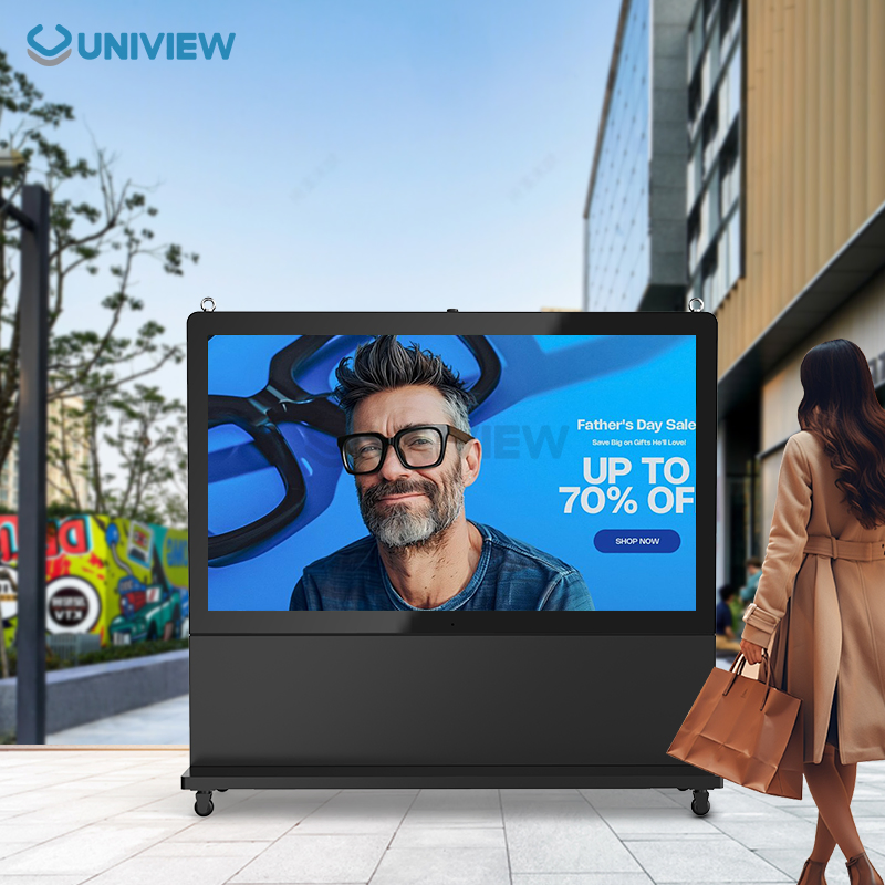 Uniview 75 Inch Outdoor Digital Touch Kiosk LCD Touch Optional Waterproof Floor-Standing Advertising Player for Shopping Mall