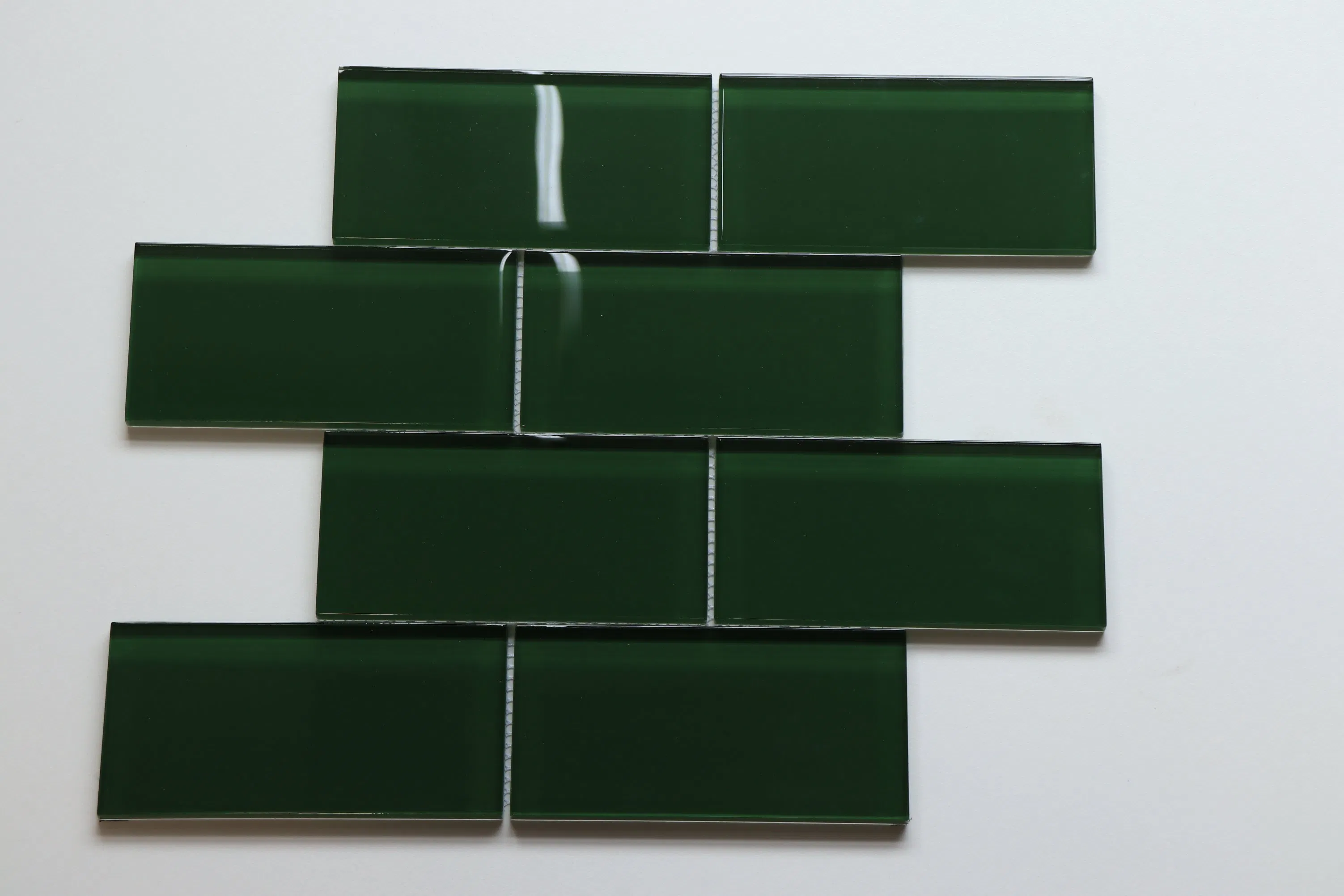 Оранжевая стеклянная мозаика Subway для стен