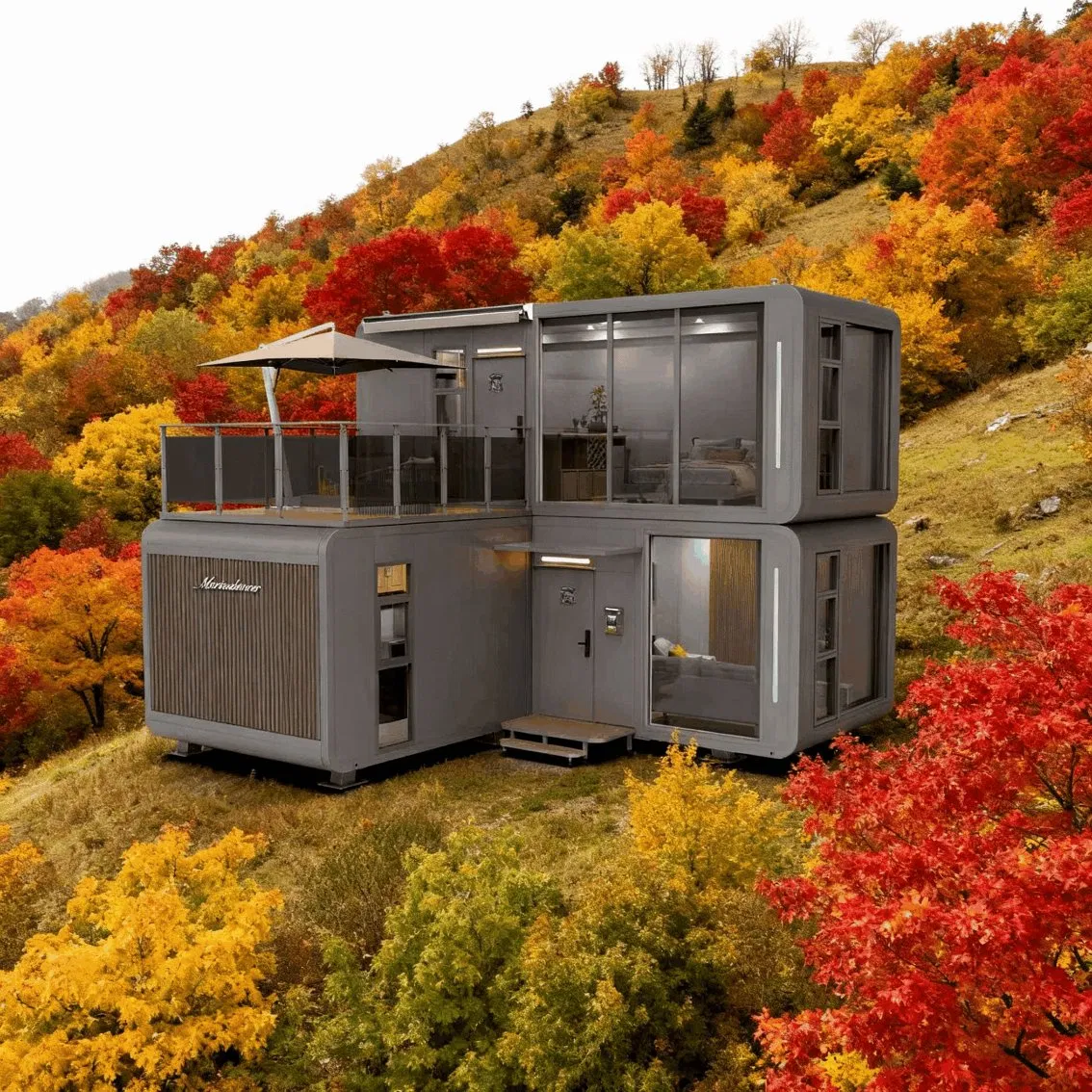 Customizable Modular Capsule House with Flexible Layout Options for Personalized Space Design