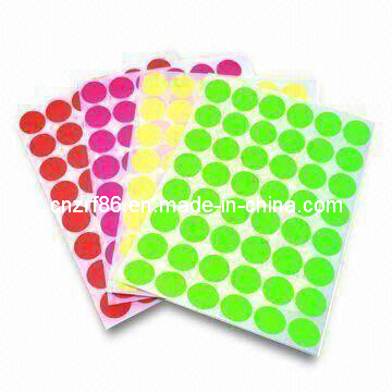 Custom Printed Color Synthetic Paper Self-Adhesive Round Label Stickers