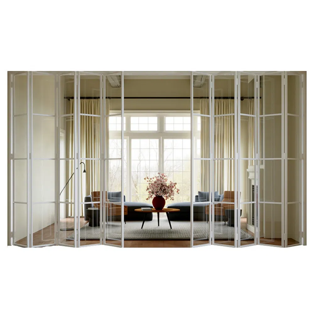 Customized Aluminum Alloy Glass Partition Folding Door