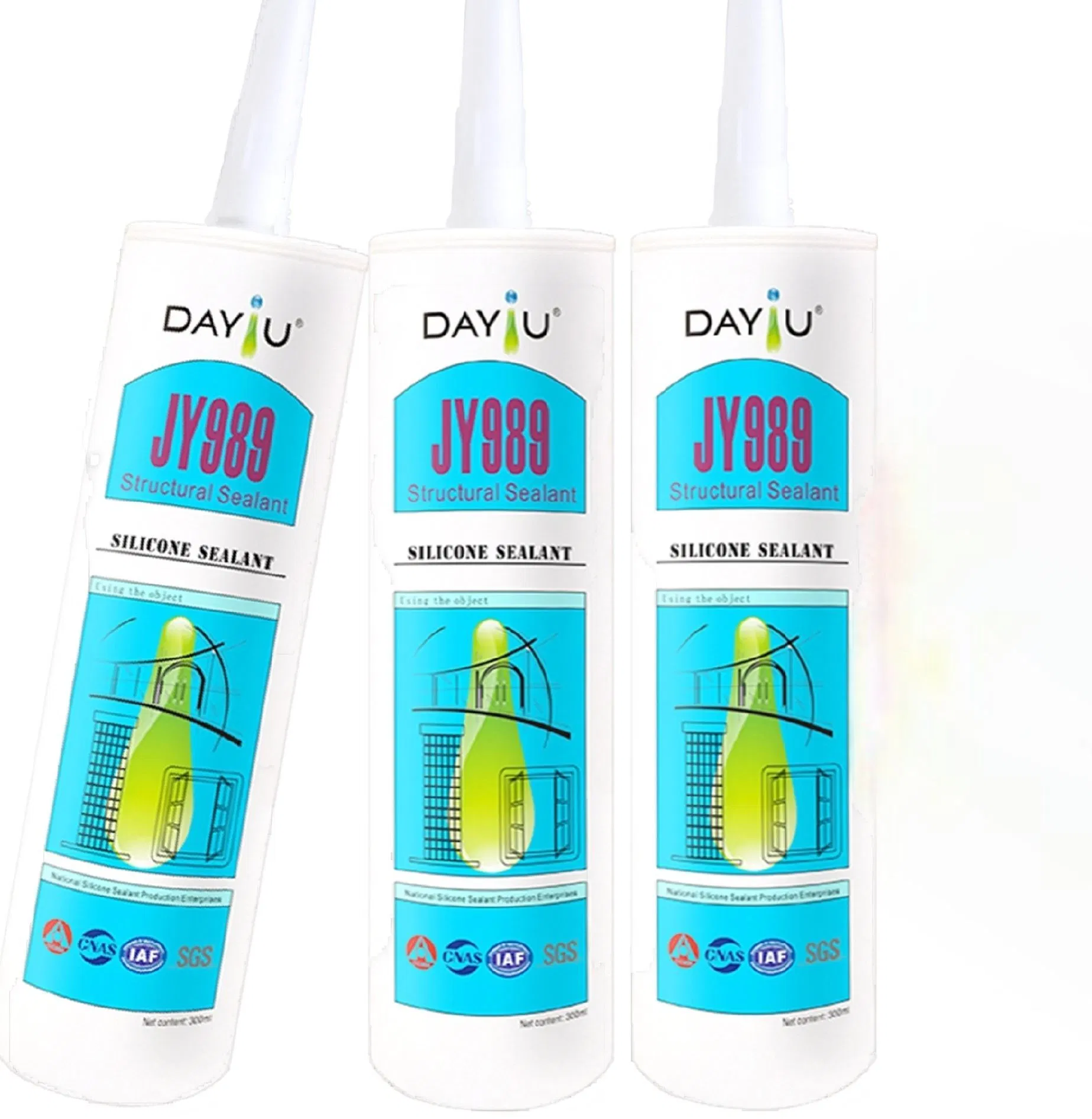 Jy989 Product UV Resistance Sealant Weatherproof Adhesive for Sealing Glass