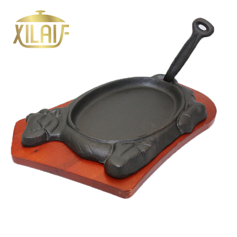 Чугунная сковорода-гриль в форме коровы