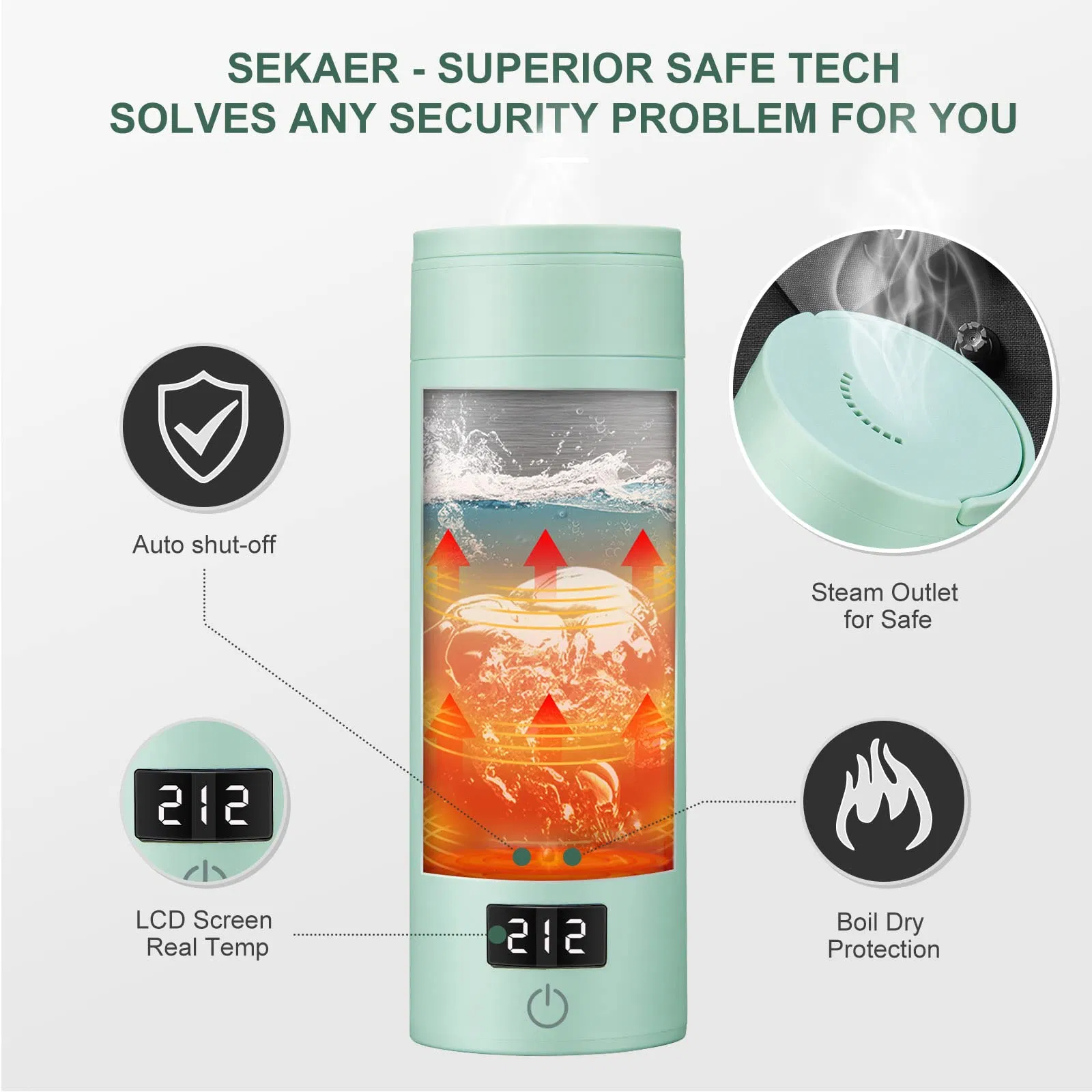 Портативный электрический чайник из нержавеющей стали