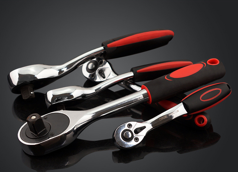 Гаечный ключ трещоточный 1/2 дюйма, 72 зуба, хром