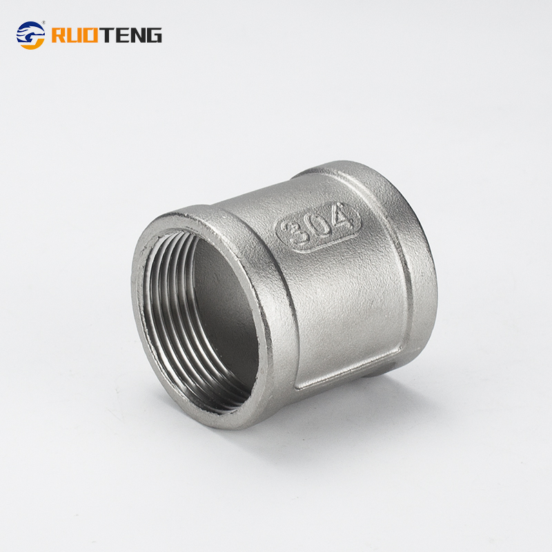 [Ruoteng] Factory Price Stainless Steel 304 Internal Thread Pipe Coupling Socket Band Casting OEM Supported Pipe Fitting Thread Socket New Tech Connector